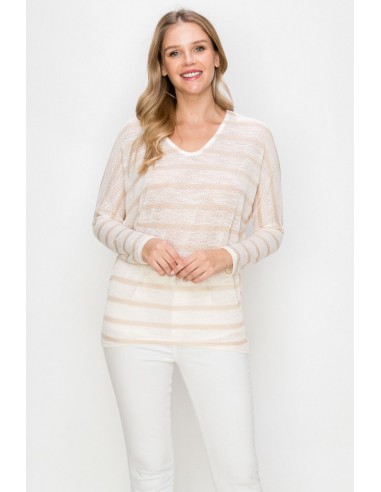 STRIPED LOOSE KNIT DOLMAN SWEATER s'inspire de l'anatomie humaine