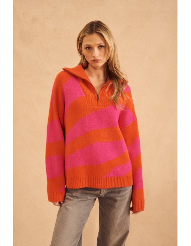 STORM WIDE STRIPE 1/4 ZIP SWEATER hantent personnes