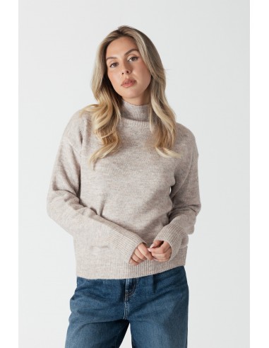 MABEL LIGHTWEIGHT MOCK NECK SWEATER de technologie