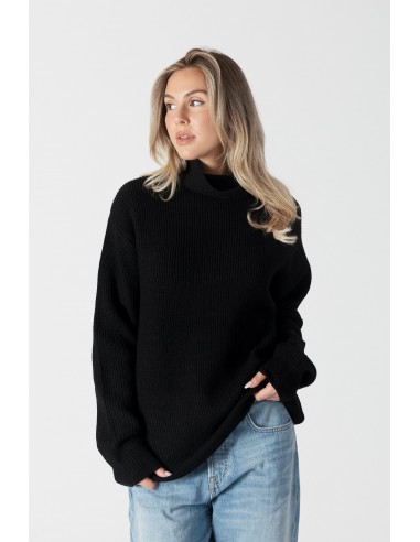 CHADWICK RIBBED RELAXED MOCK NECK SWEATER pas cheres