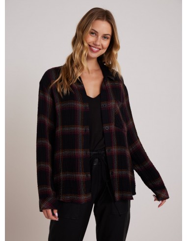 PLAID OVERSIZED SHIRT WITH POCKET Paris Déstockage Promo