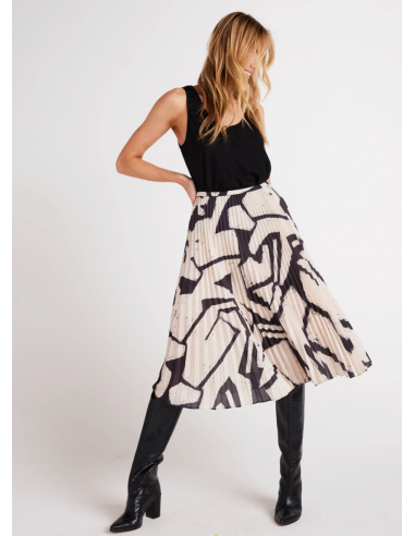 MOSAIC PRINT KNIFE PLEAT MIDI SKIRT de technologie