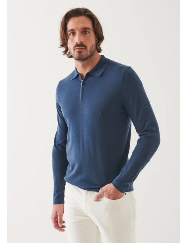 14GG MERINO 1/4 ZIP POLO rembourrage situé sous