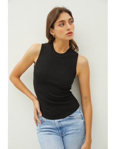 RIB KNIT HIGH NECK TANK meilleur choix