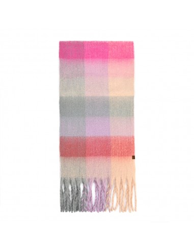 GRADIENT PLAID PLUSH SCARF destockage