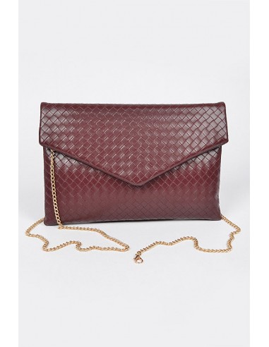 EMBOSSED BASKETWEAVE ENVELOPE CLUTCH s'inspire de l'anatomie humaine