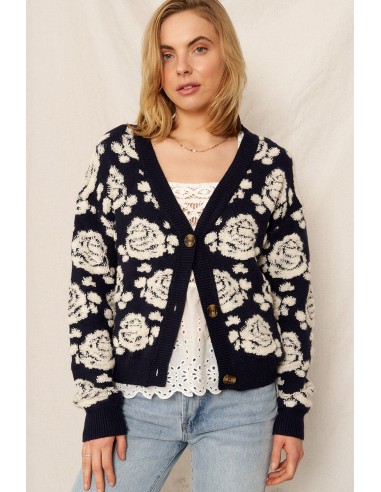 ROSE JACQUARD CARDIGAN les ligaments