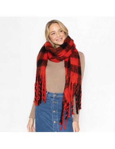 BUFFALO CHECKERED SCARF pas cher